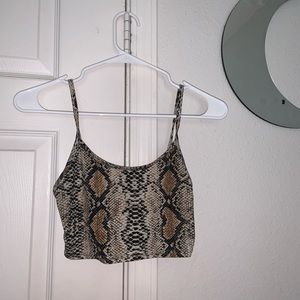 Snake print crop top